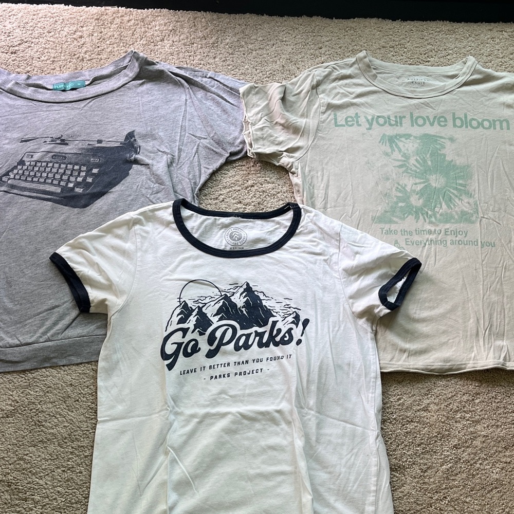 Set of Three Graphic Tees